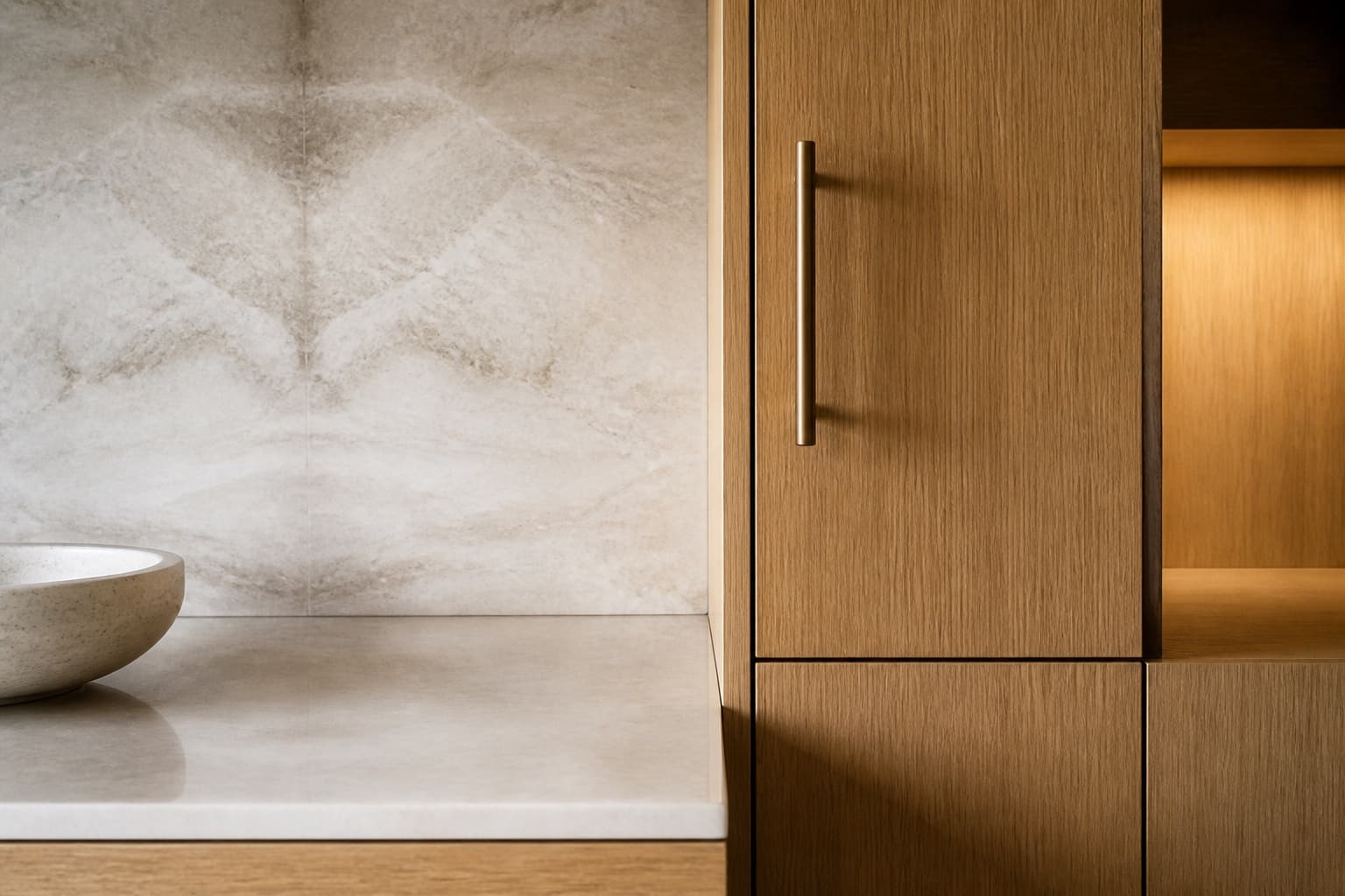 Forma materials and cabinetry detail