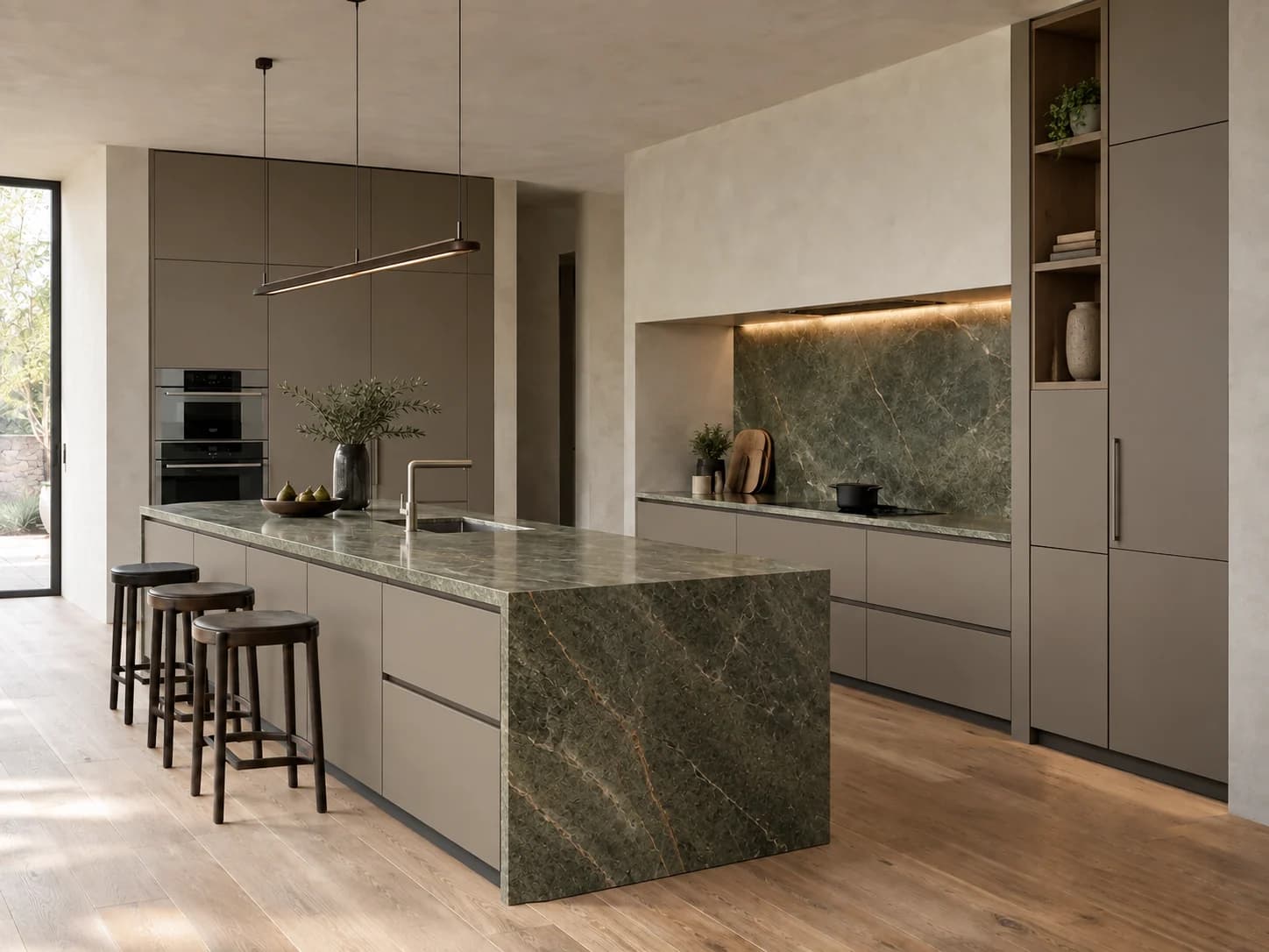 Marea illustrative island kitchen based on selected RTA catalogue modules