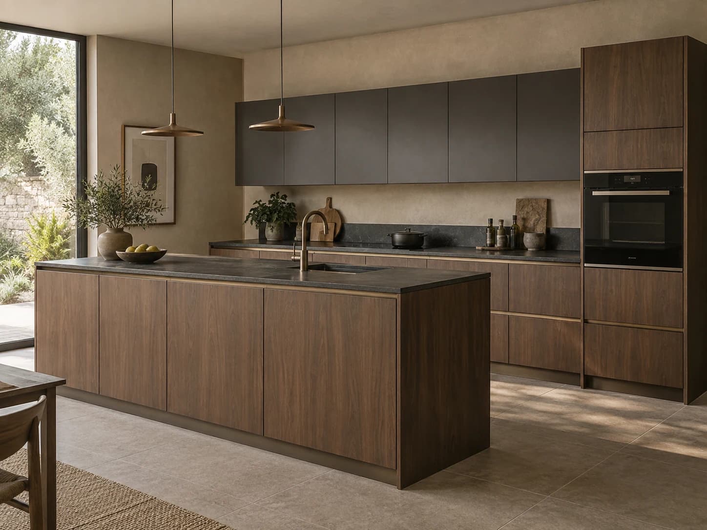 Trama illustrative island kitchen based on selected RTA catalogue modules